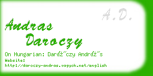 andras daroczy business card